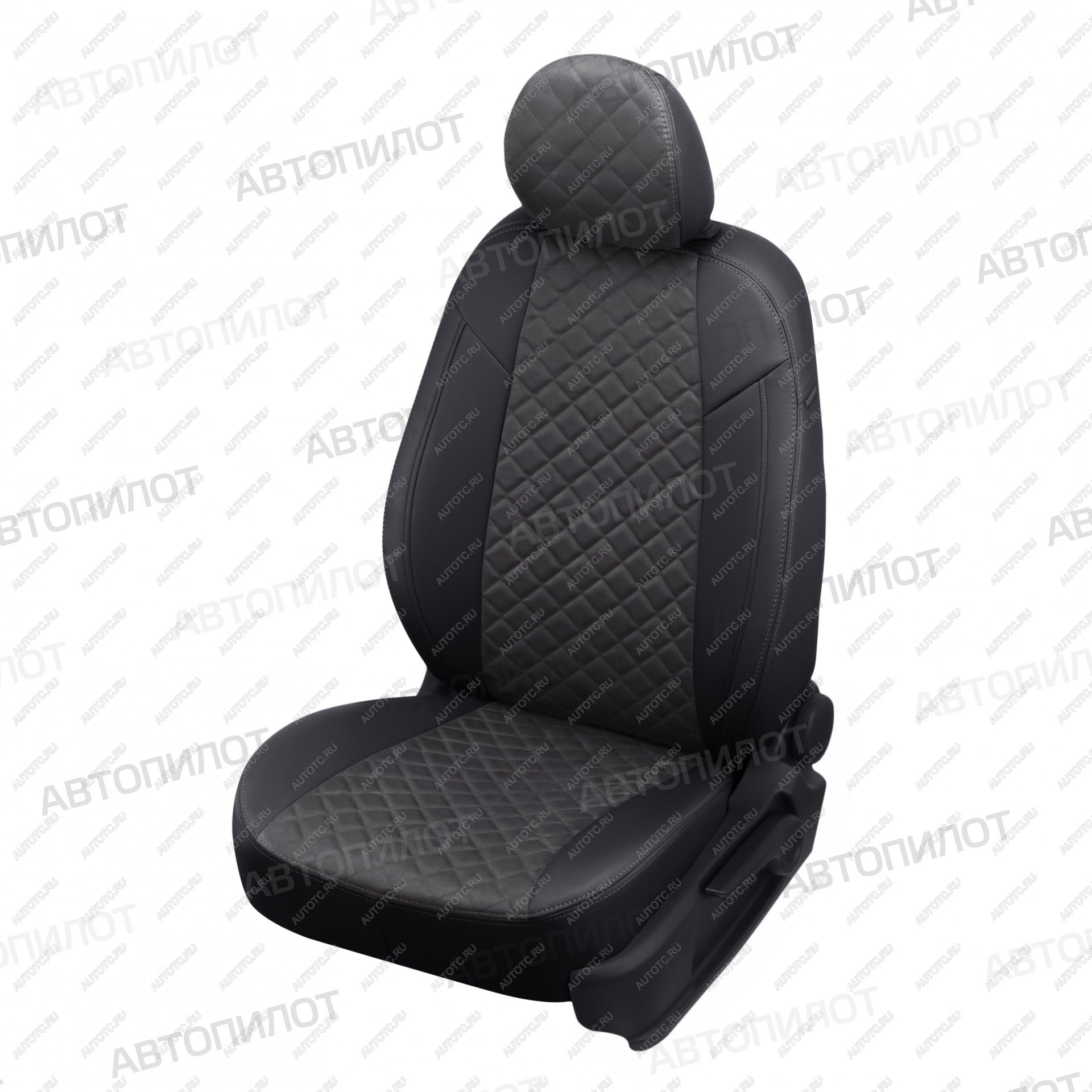 8 749 р. Чехлы на сиденья Алькантара ромб (экокожа) Автопилот   Chery Tiggo 7 - Tiggo 7 Pro Max  T1E (черный/темно-серый)  с доставкой в г. Пермь