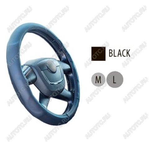 989 р. Оплетка руля (L/39-40 см, экокожа) AUTOLUXE AL-013 Jeep Wrangler TJ 3 дв. (1996-2007) (черный)  с доставкой в г. Пермь