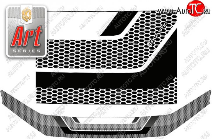 2 299 р. Дефлектор капота CA-Plastic  Haval F7x (2019-2024) дорестайлинг, рестайлинг (Серия Art серебро)  с доставкой в г. Пермь