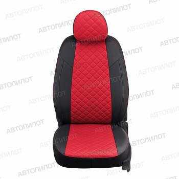 14 449 р. Чехлы на сиденья Ромб (сплошное экокожа) Автопилот  Changan Alsvin (2018-2025) (черный/красный)  с доставкой в г. Пермь. Увеличить фотографию 5
