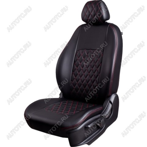 12 999 р. Комплект чехлов для сидений (7 мест Илана+Орегон) ТУРИН ст РОМБ Lord Autofashion  Nissan Qashqai +2  1 (2008-2014) J10 дорестайлинг, J10 рестайлинг (черный, вставка черная+красная, строчка красная)  с доставкой в г. Пермь