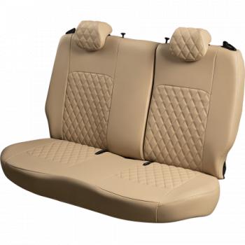 6 399 р. Комплект чехлов для сидений (ЦЗС Илана+Орегон) ТУРИН ст РОМБ Lord Autofashion Лада 2107 (1982-2012) (бежевый, вставка бежевая, строчка бежевая)  с доставкой в г. Пермь. Увеличить фотографию 3