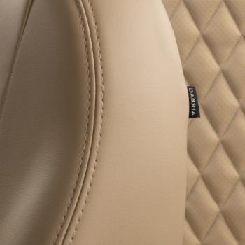 6 399 р. Комплект чехлов для сидений (ЦЗС Илана+Орегон) ТУРИН ст РОМБ Lord Autofashion Лада 2107 (1982-2012) (бежевый, вставка бежевая, строчка бежевая)  с доставкой в г. Пермь. Увеличить фотографию 4