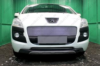 2 479 р. Защита радиатора (середина) Стрелка11 Стандарт  Peugeot 3008 (2009-2013) дорестайлинг (хром)  с доставкой в г. Пермь. Увеличить фотографию 2