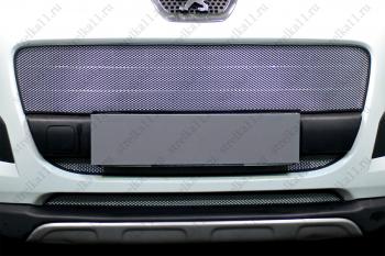 2 479 р. Защита радиатора (середина) Стрелка11 Стандарт  Peugeot 3008 (2009-2013) дорестайлинг (хром)  с доставкой в г. Пермь. Увеличить фотографию 3