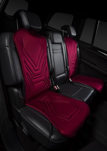 2 579 р. Накидка на сиденье (1 место Афины) ЛЮКС ст АЛЬБИОН Lord Autofashion   (бордовый, строчка бордовая)  с доставкой в г. Пермь. Увеличить фотографию 4