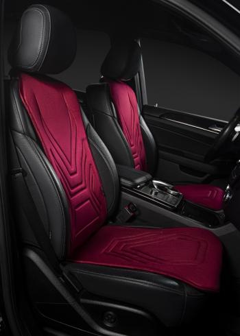 2 579 р. Накидка на сиденье (1 место Афины) ЛЮКС ст АЛЬБИОН Lord Autofashion   (бордовый, строчка бордовая)  с доставкой в г. Пермь. Увеличить фотографию 6