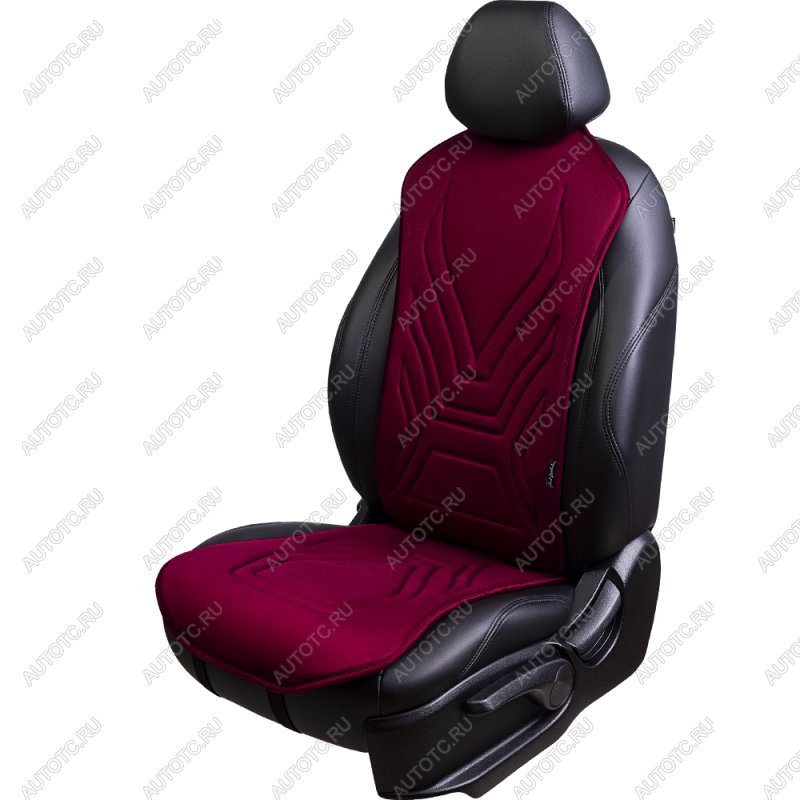 2 579 р. Накидка на сиденье (1 место Афины) ЛЮКС ст АЛЬБИОН Lord Autofashion   (бордовый, строчка бордовая)  с доставкой в г. Пермь