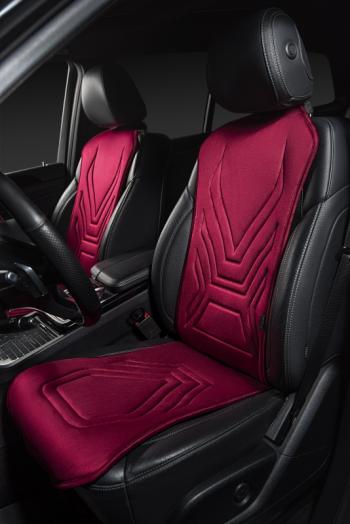 2 579 р. Накидка на сиденье (1 место Афины) ЛЮКС ст АЛЬБИОН Lord Autofashion   (бордовый, строчка бордовая)  с доставкой в г. Пермь. Увеличить фотографию 2