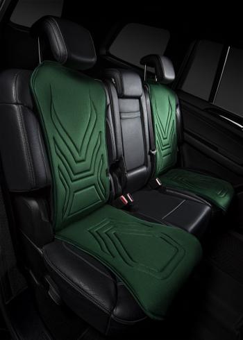 2 579 р. Накидка на сиденье (1 место Афины) ЛЮКС ст АЛЬБИОН Lord Autofashion   (зеленый, строчка темно-зеленая)  с доставкой в г. Пермь. Увеличить фотографию 5