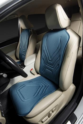 2 579 р. Накидка на сиденье (1 место Афины) ЛЮКС ст АЛЬБИОН Lord Autofashion   (мурена, строчка серо-голубая)  с доставкой в г. Пермь. Увеличить фотографию 4