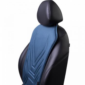 2 579 р. Накидка на сиденье (1 место Афины) ЛЮКС ст АЛЬБИОН Lord Autofashion   (мурена, строчка серо-голубая)  с доставкой в г. Пермь. Увеличить фотографию 5