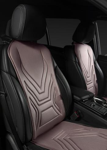 2 579 р. Накидка на сиденье (1 место Афины) ЛЮКС ст АЛЬБИОН Lord Autofashion   (розовый, строчка бежевая)  с доставкой в г. Пермь. Увеличить фотографию 5