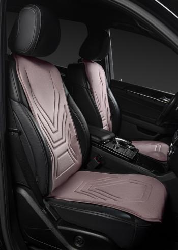 2 579 р. Накидка на сиденье (1 место Афины) ЛЮКС ст АЛЬБИОН Lord Autofashion   (розовый, строчка розовая)  с доставкой в г. Пермь. Увеличить фотографию 3