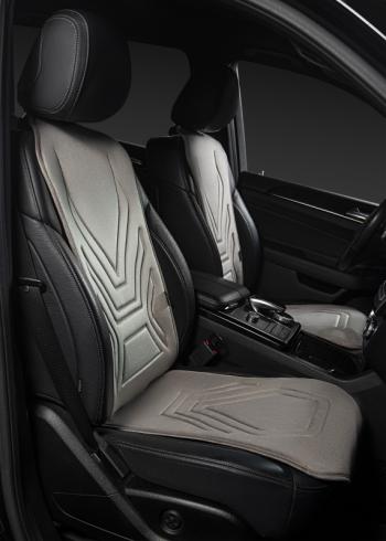 2 579 р. Накидка на сиденье (1 место Афины) ЛЮКС ст АЛЬБИОН Lord Autofashion   (серый, строчка серая)  с доставкой в г. Пермь. Увеличить фотографию 8