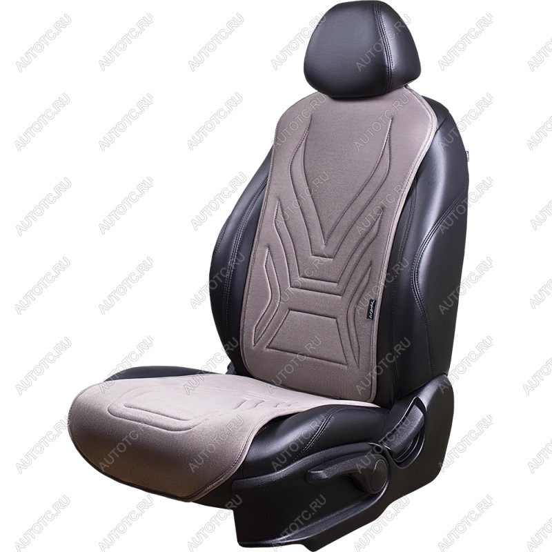 2 579 р. Накидка на сиденье (1 место Афины) ЛЮКС ст АЛЬБИОН Lord Autofashion   (серый, строчка серая)  с доставкой в г. Пермь