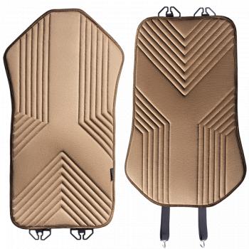 3 699 р. Накидка на сиденье (1 место Афины) ЛЮКС ст ВАН ВЭЙ Lord Autofashion   (бежевый, строчка коричневая)  с доставкой в г. Пермь. Увеличить фотографию 9