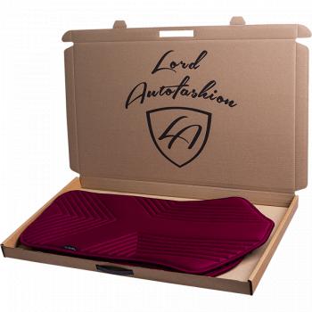 3 299 р. Накидка на сиденье (1 место Афины) ЛЮКС ст ВАН ВЭЙ Lord Autofashion   (бордовый, строчка бордовая)  с доставкой в г. Пермь. Увеличить фотографию 8