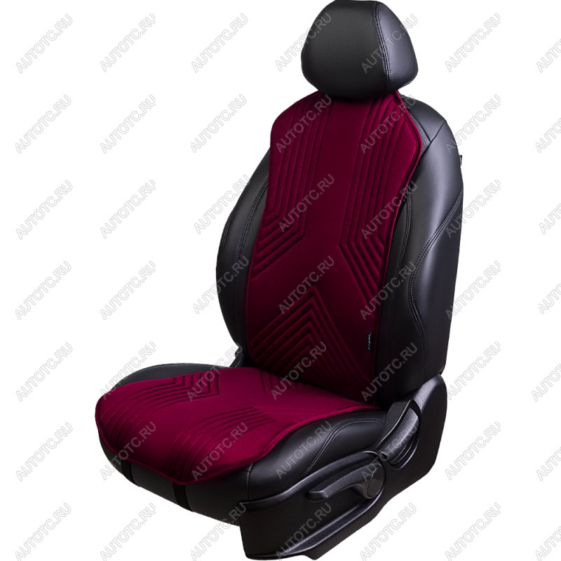 3 299 р. Накидка на сиденье (1 место Афины) ЛЮКС ст ВАН ВЭЙ Lord Autofashion   (бордовый, строчка бордовая)  с доставкой в г. Пермь