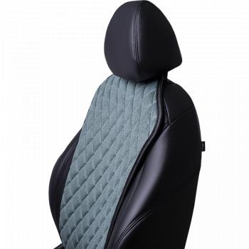 1 189 р. Накидка на сиденье (1 место Каир) ЛЮКС ст РОМБ Lord Autofashion   (зеленый, строчка серая)  с доставкой в г. Пермь. Увеличить фотографию 3