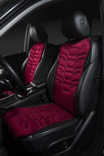3 299 р. Накидка на сиденье (1 место Афины) ЛЮКС ст ФОРТ Lord Autofashion   (бордовый, строчка бордовая)  с доставкой в г. Пермь. Увеличить фотографию 4