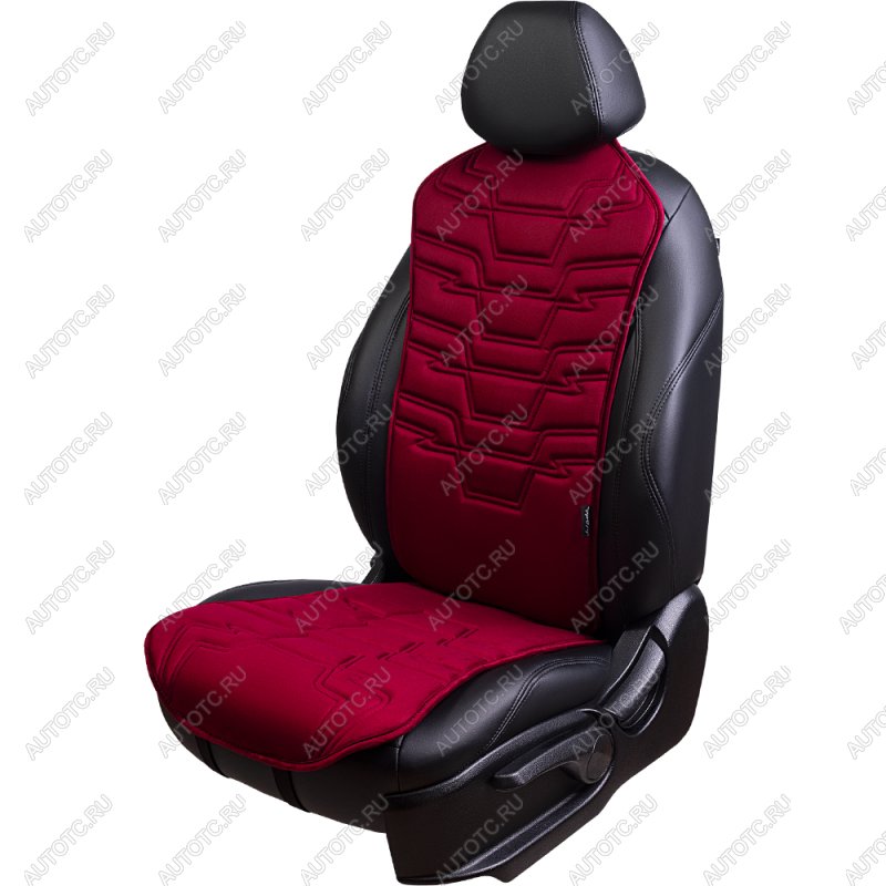 2 579 р. Накидка на сиденье (1 место Афины) ЛЮКС ст ФОРТ Lord Autofashion   (красный, строчка темно-красная)  с доставкой в г. Пермь