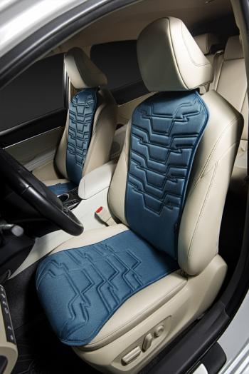 2 579 р. Накидка на сиденье (1 место Афины) ЛЮКС ст ФОРТ Lord Autofashion   (мурена, строчка серо-голубая)  с доставкой в г. Пермь. Увеличить фотографию 3