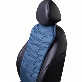 2 579 р. Накидка на сиденье (1 место Афины) ЛЮКС ст ФОРТ Lord Autofashion   (мурена, строчка серо-голубая)  с доставкой в г. Пермь. Увеличить фотографию 5