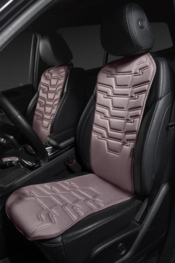 2 579 р. Накидка на сиденье (1 место Афины) ЛЮКС ст ФОРТ Lord Autofashion   (розовый, строчка розовая)  с доставкой в г. Пермь. Увеличить фотографию 2