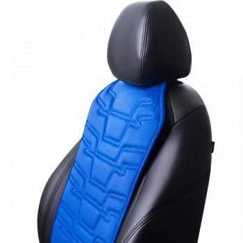 2 579 р. Накидка на сиденье (1 место Афины) ЛЮКС ст ФОРТ Lord Autofashion   (синий, строчка темно-синяя)  с доставкой в г. Пермь. Увеличить фотографию 11