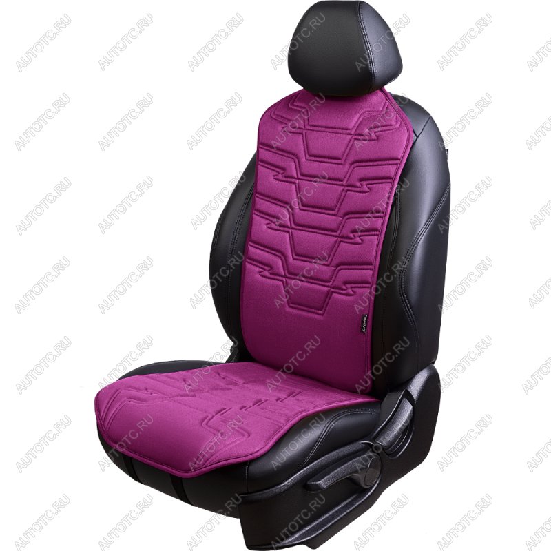 2 579 р. Накидка на сиденье (1 место Афины) ЛЮКС ст ФОРТ Lord Autofashion   (фуксия, строчка темно-лиловая)  с доставкой в г. Пермь