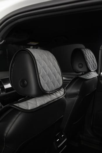 4 199 р. Накидка на сиденье (2 места Каир) ТЕЙЛОР ст БАЙРОН Lord Autofashion   (светло-серая, строчка серая)  с доставкой в г. Пермь. Увеличить фотографию 2