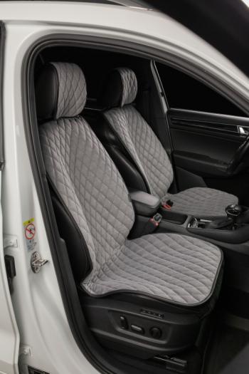 4 199 р. Накидка на сиденье (2 места Каир) ТЕЙЛОР ст БАЙРОН Lord Autofashion   (светло-серая, строчка серая)  с доставкой в г. Пермь. Увеличить фотографию 4