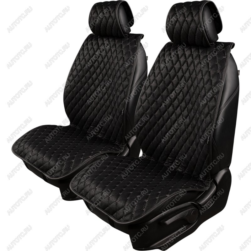 3 999 р. Накидка на сиденье (2 места Каир) ТЕЙЛОР ст БАЙРОН Lord Autofashion   (черный, строчка серая)  с доставкой в г. Пермь