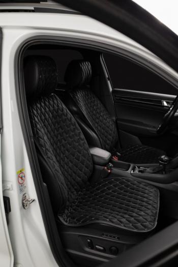 3 999 р. Накидка на сиденье (2 места Каир) ТЕЙЛОР ст БАЙРОН Lord Autofashion   (черный, строчка серая)  с доставкой в г. Пермь. Увеличить фотографию 3