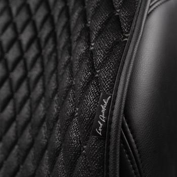 3 999 р. Накидка на сиденье (2 места Каир) ТЕЙЛОР ст БАЙРОН Lord Autofashion   (черный, строчка серая)  с доставкой в г. Пермь. Увеличить фотографию 7
