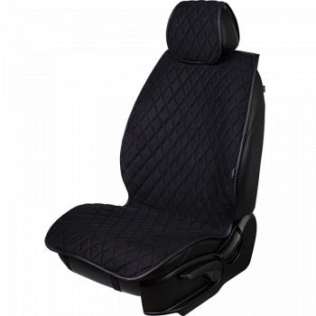5 649 р. Накидка на сидение (5 мест Софа) ТЕЙЛОР ст РОМБ Lord Autofashion   (черный, строчка красная)  с доставкой в г. Пермь. Увеличить фотографию 2