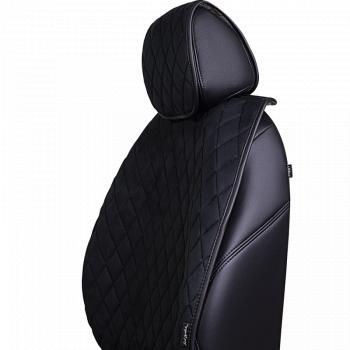 6 499 р. Накидка на сидение (5 мест Софа) ТЕЙЛОР ст РОМБ Lord Autofashion   (черный, строчка черная)  с доставкой в г. Пермь. Увеличить фотографию 4