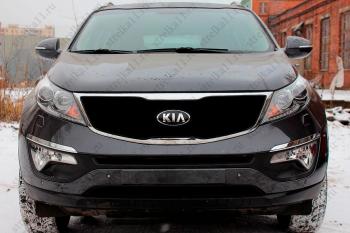  Зимняя заглушка решетки радиатора (середина) Стрелка11  KIA Sportage  3 SL (2010-2016) дорестайлинг, рестайлинг