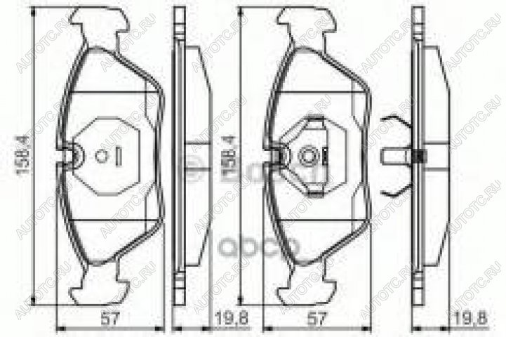 4 849 р. Колодки тормозные передние (4шт.) BOSCH BMW 3 серия E30 седан (1982-1991)  с доставкой в г. Пермь