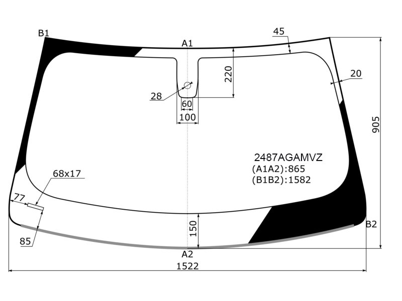 26 999 р. Стекло лобовое (Датчик дождя Молдинг) AGC BMW X3 G01 рестайлинг (2021-2023)  с доставкой в г. Пермь