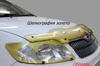 Дефлектор капота (2006-2010) CA-Plastiс Chery Tiggo T11 (2005-2013) дорестайлинг (серия Шелкография карбон золото)