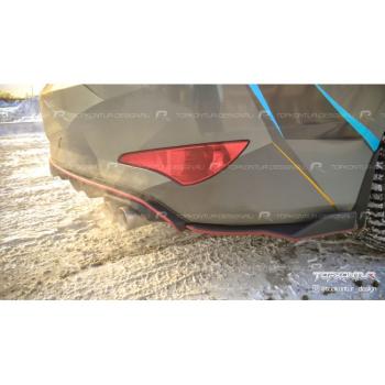 Элероны заднего бампера TopKontur Hyundai Solaris RBr седан дорестайлинг (2010-2014) (тисненая поверхность)