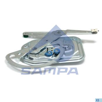 2 299 р. Стеклоподъемник SCANIA 4,P,G,R,T series двери левой механический SAMPA SAMPA 043.190 SAMPA 043.190  с доставкой в г. Пермь. Увеличить фотографию 1