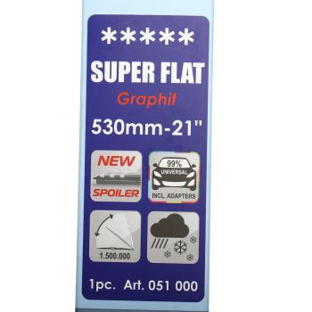 499 р. Щетка стеклоочистителя 530мм беcкаркасная (крепление крючок) Super Flat Graphit ALCA ALCA 051000  с доставкой в г. Пермь. Увеличить фотографию 5