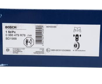 4 399 р. Диск тормозной MERCEDES Sprinter задний (1шт.) BOSCH BOSCH 0986479r78  с доставкой в г. Пермь. Увеличить фотографию 7