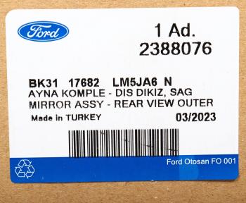 20 499 р. Зеркало боковое FORD Transit (14-) правое OE FORD 2388076  с доставкой в г. Пермь. Увеличить фотографию 7
