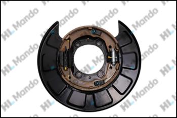 11 399 р. Щит тормоза HYUNDAI Santa Fe (05-) задний левый (с колодками) MANDO MANDO ex582502b000 MANDO ex582502b000  с доставкой в г. Пермь. Увеличить фотографию 3