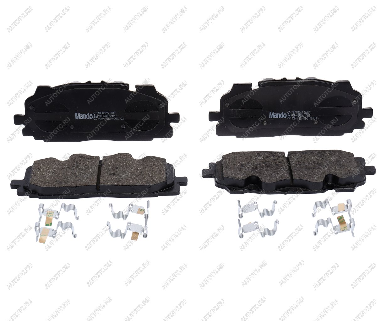 3 899 р. Колодки тормозные AUDI A4 (08-) передние (4шт.) MANDO MANDO mbf015395 MANDO mbf015395  с доставкой в г. Пермь