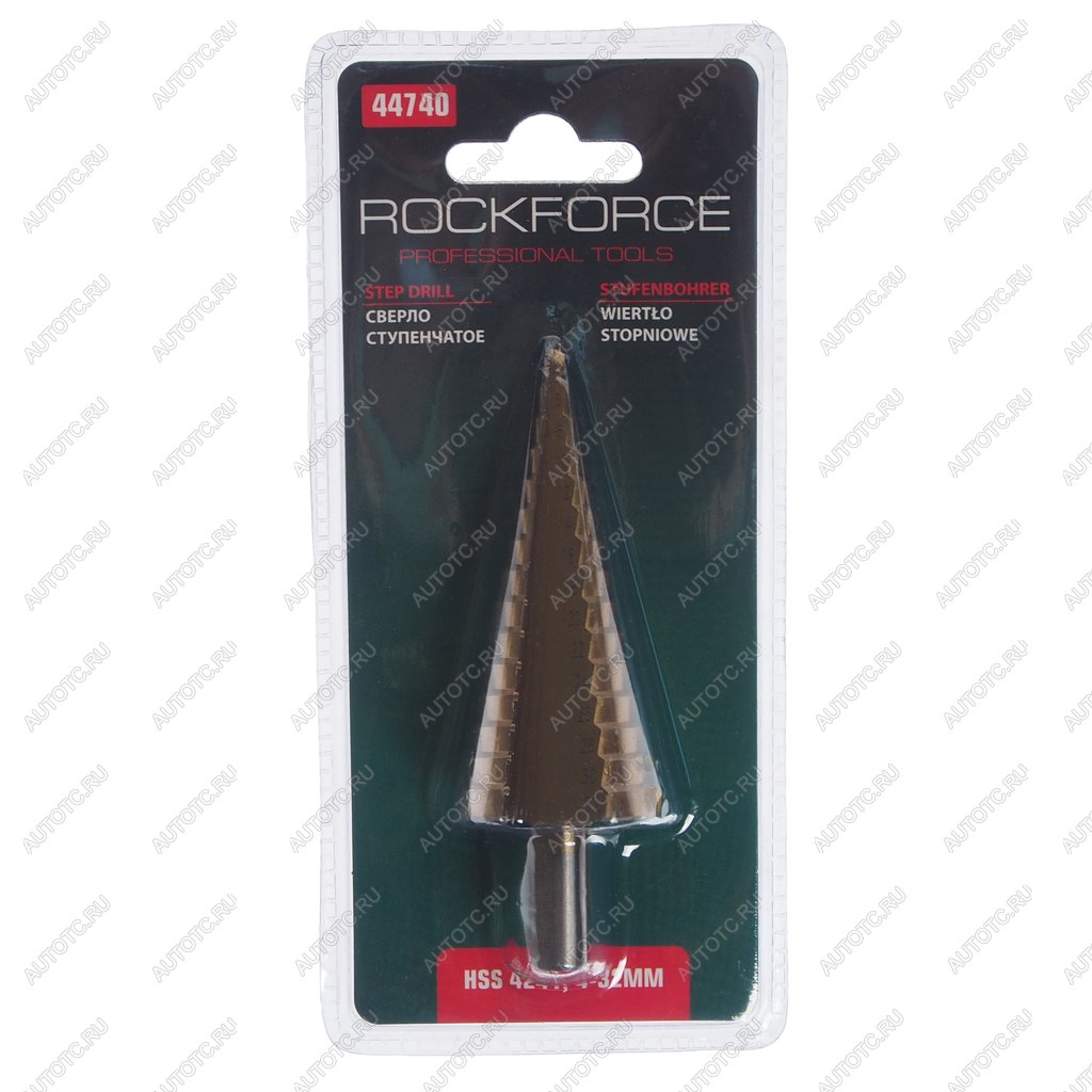 1 099 р. Сверло ступенчатое 4.0-32.0мм в блистере (HSS 4241) ROCKFORCE ROCKFORCE rf-44740  с доставкой в г. Пермь